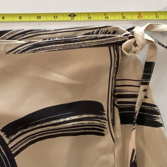 AWARE - Flowy, Long, Tan/Brown/Black, Graphic Pattern, Long Wrap Skirt -Size L - Picture 5 of 8